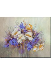 Bead Embroidery Kit on Art Canvas "Flower chime"