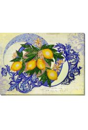 Bead Embroidery Kit on Art Canvas "Lemons"