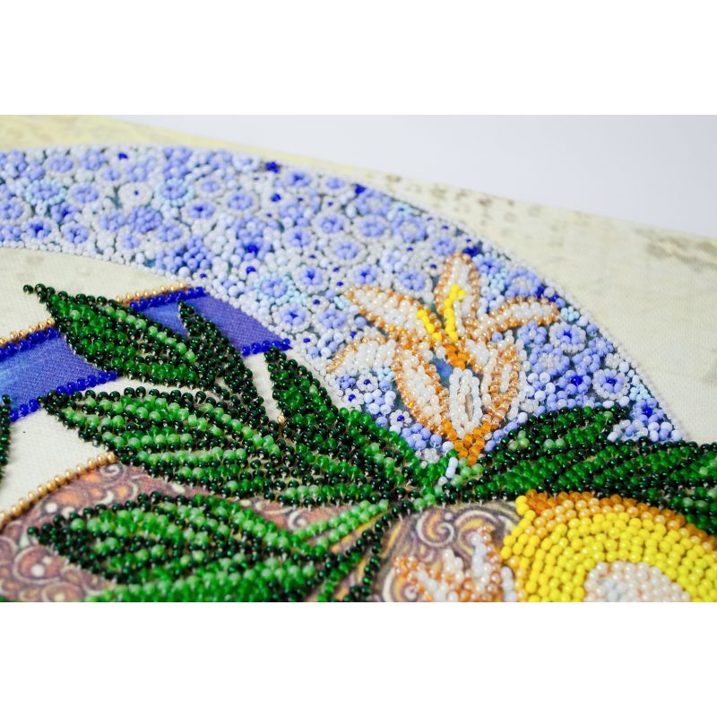 Bead Embroidery Kit on Art Canvas "Lemons"