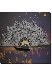 Bead Embroidery Kit on Art Canvas "Romantic evening"