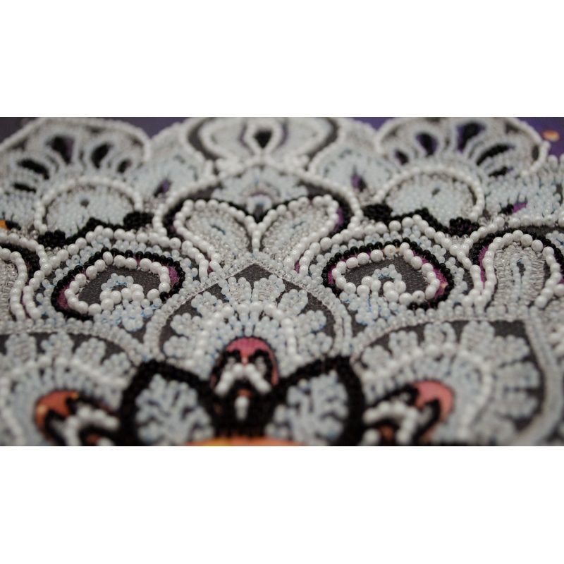 Bead Embroidery Kit on Art Canvas "Romantic evening"