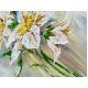 Bead Embroidery Kit on Art Canvas "Fragile lilies"