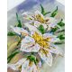 Bead Embroidery Kit on Art Canvas "Fragile lilies"