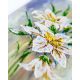 Bead Embroidery Kit on Art Canvas "Fragile lilies"