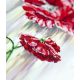 Bead Embroidery Kit on Art Canvas "Poppy flower"