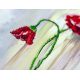 Bead Embroidery Kit on Art Canvas "Poppy flower"