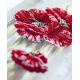 Bead Embroidery Kit on Art Canvas "Poppy flower"