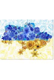 Bead Embroidery Kit on Art Canvas "Blooming earth"