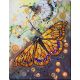 Bead Embroidery Kit on Art Canvas "Amber flight"