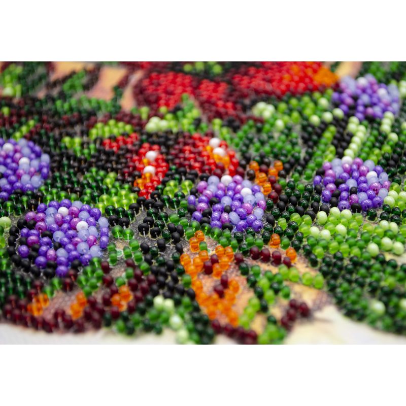 Bead Embroidery Kit on Art Canvas "Summer morning"
