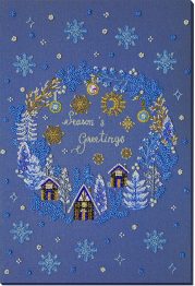 Bead Embroidery Kit on Art Canvas "Christmas motif"
