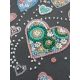 Bead Embroidery Kit on Art Canvas "Rabbits in love"