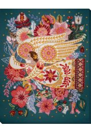 Bead Embroidery Kit on Art Canvas "Wings of inspiration"