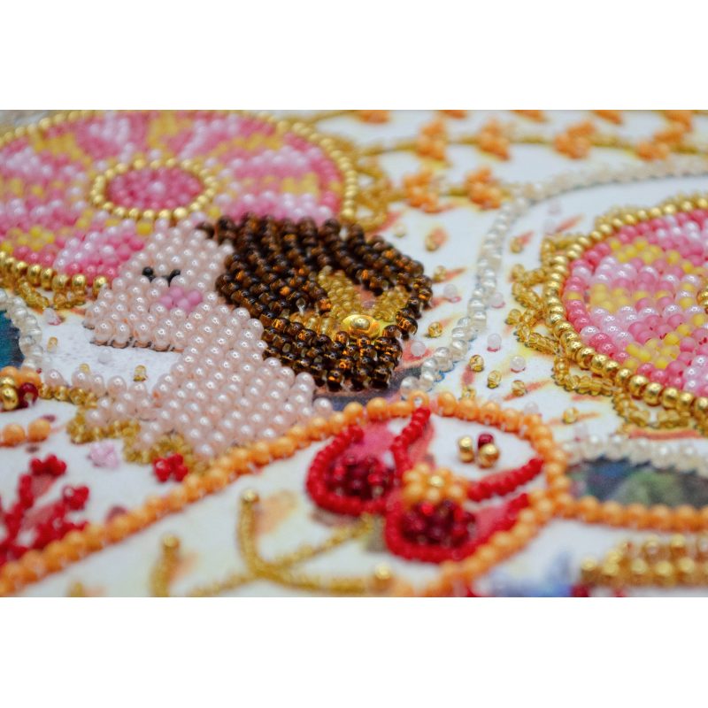 Bead Embroidery Kit on Art Canvas "Wings of inspiration"