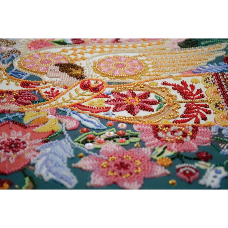 Bead Embroidery Kit on Art Canvas "Wings of inspiration"