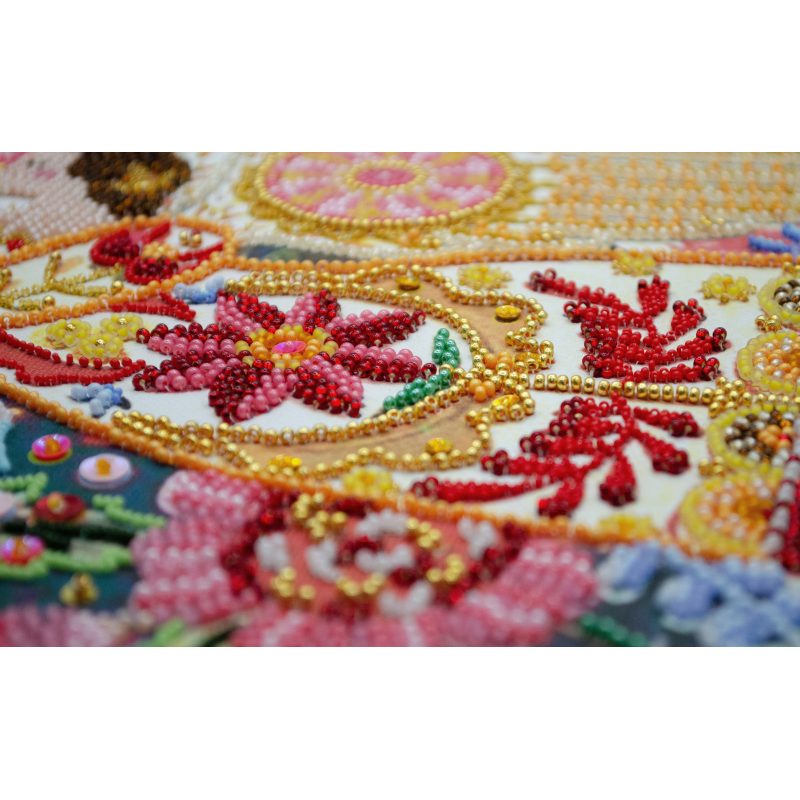 Bead Embroidery Kit on Art Canvas "Wings of inspiration"