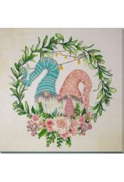 Bead Embroidery Kit on Art Canvas "Charming couple"
