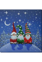 Bead Embroidery Kit on Art Canvas "The three dwarfs"
