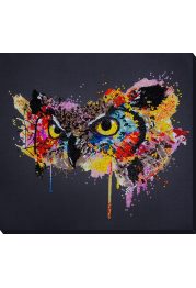 Bead Embroidery Kit on Art Canvas "Look of a predator"