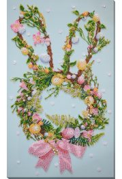 Bead Embroidery Kit on Art Canvas "Spring joy"
