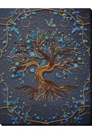 Bead Embroidery Kit on Art Canvas "Where the fairytale live"