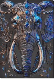 Bead Embroidery Kit on Art Canvas "Sage gaze"