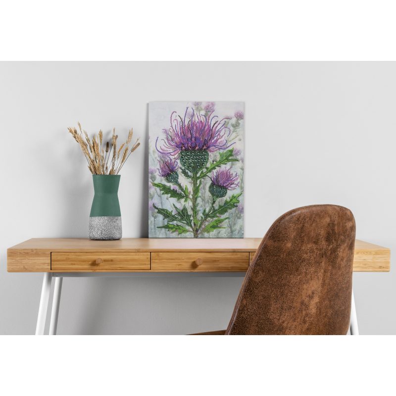 Bead Embroidery Kit on Art Canvas "Thorny luxury"
