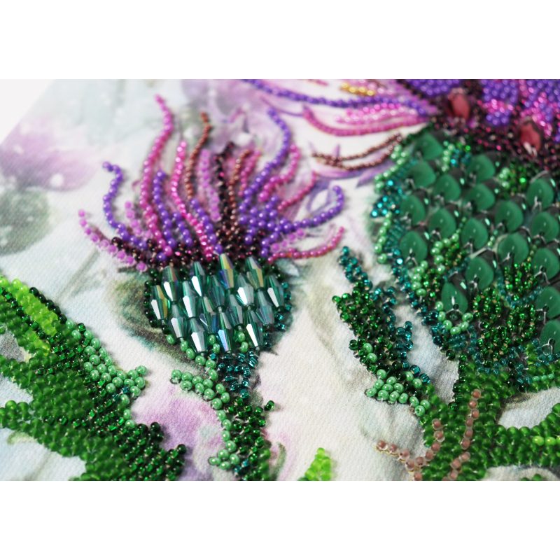 Bead Embroidery Kit on Art Canvas "Thorny luxury"