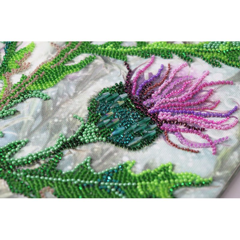 Bead Embroidery Kit on Art Canvas "Thorny luxury"