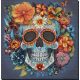 Bead Embroidery Kit on Art Canvas "Calavera"