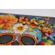 Bead Embroidery Kit on Art Canvas "Calavera"