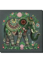 Bead Embroidery Kit on Art Canvas "Majestic wisdom"