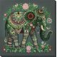 Bead Embroidery Kit on Art Canvas "Majestic wisdom"