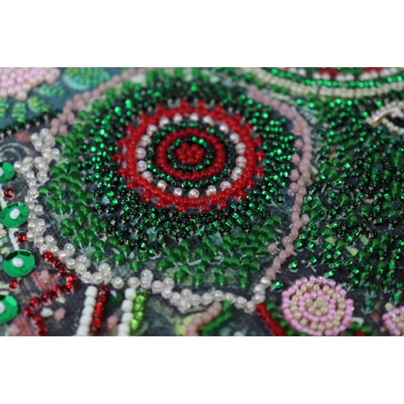 Bead Embroidery Kit on Art Canvas "Majestic wisdom"