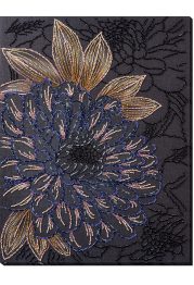 Bead Embroidery Kit on Art Canvas "Blooming in the dark"