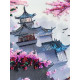 Bead Embroidery Kit on Art Canvas "The dream of a journey to the east"