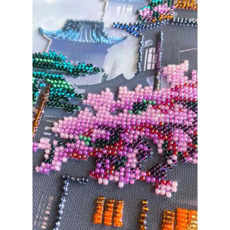 Bead Embroidery Kit on Art Canvas "The dream of a journey to the east"
