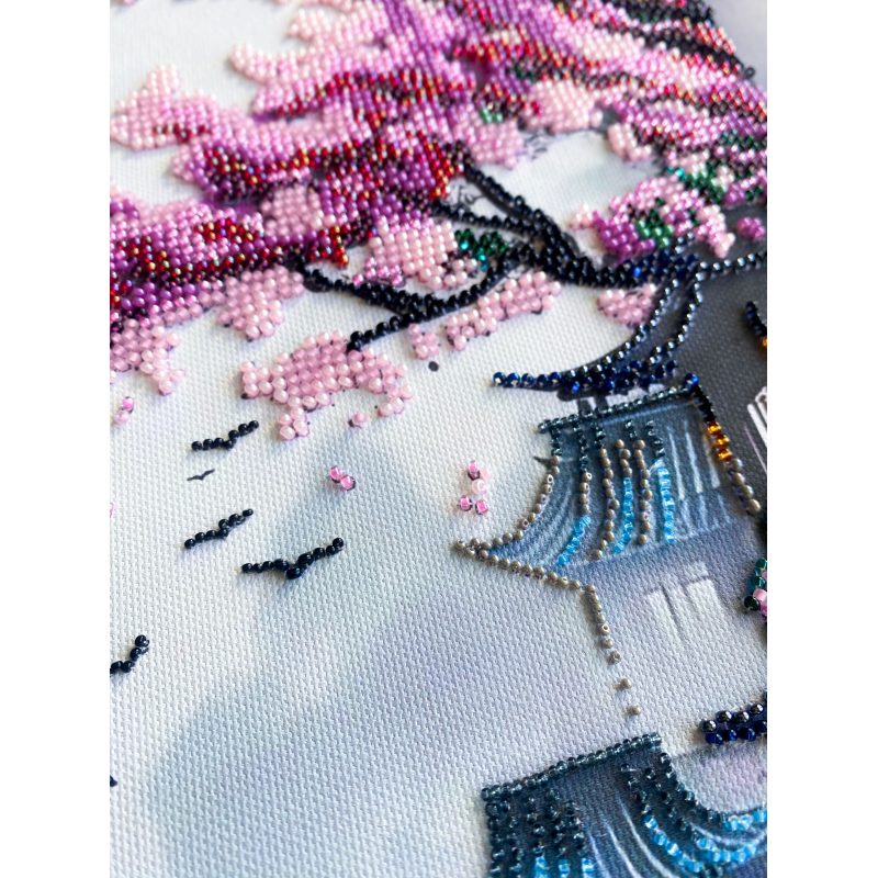 Bead Embroidery Kit on Art Canvas "The dream of a journey to the east"