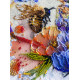 Bead Embroidery Kit on Art Canvas "Flower honey"