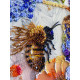 Bead Embroidery Kit on Art Canvas "Flower honey"