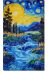 Bead Embroidery Kit on Art Canvas "There behind the waterfall"
