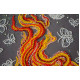 Bead Embroidery Kit on Art Canvas "Dancing around the campfire"
