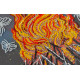 Bead Embroidery Kit on Art Canvas "Dancing around the campfire"