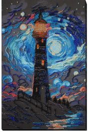 Bead Embroidery Kit on Art Canvas "Lighting the way"