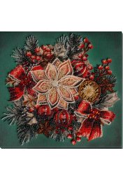 Bead Embroidery Kit on Art Canvas "The taste of Christmas"