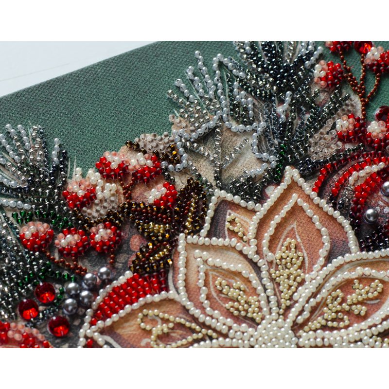 Bead Embroidery Kit on Art Canvas "The taste of Christmas"