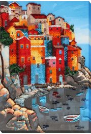 Bead Embroidery Kit on Art Canvas "Safe haven"