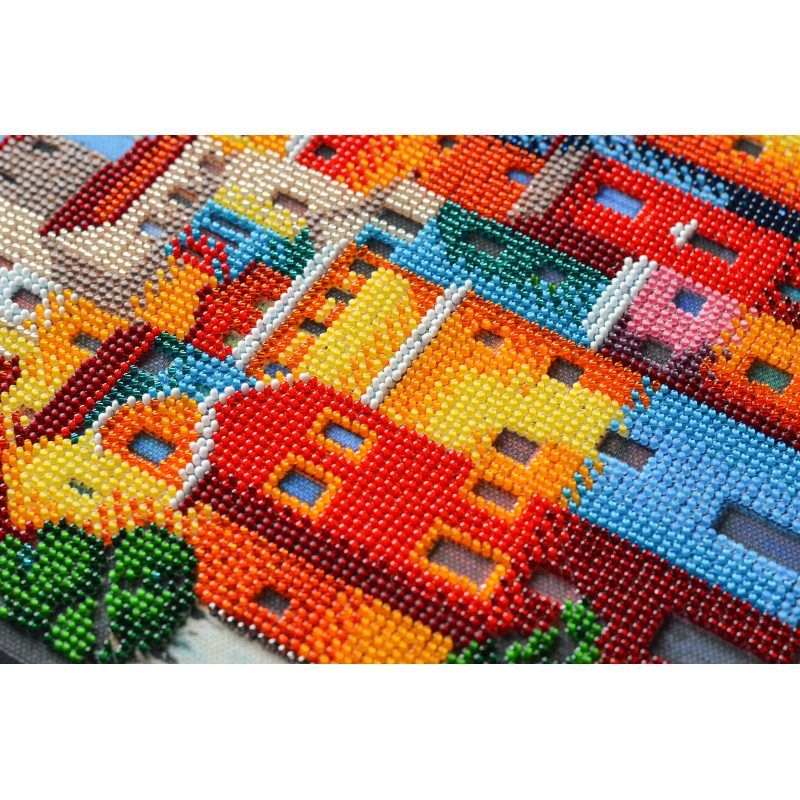 Bead Embroidery Kit on Art Canvas "Safe haven"