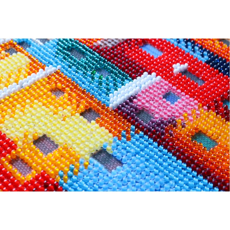 Bead Embroidery Kit on Art Canvas "Safe haven"