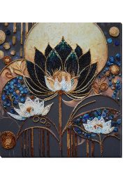 Bead Embroidery Kit on Art Canvas "Dream Bloom"